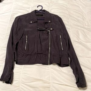 Blank NYC faux suede moto jacket